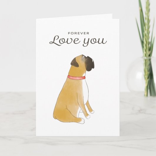 Boxer Dog Greeting Card | Boxer Lover Love Card カード (正面)
