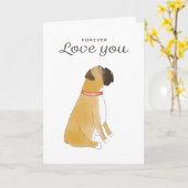 Boxer Dog Greeting Card | Boxer Lover Love Card カード (黄色い花)