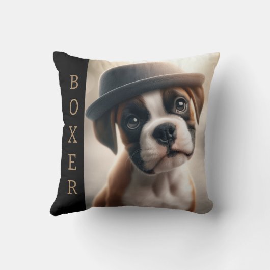 Boxer Dog in Style クッション (裏面)