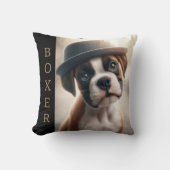 Boxer Dog in Style クッション (正面)