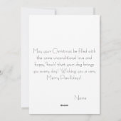 Boxer Dog Merry Christmas Santa Hat Art シーズンカード (裏面)