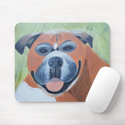 Boxer Dog Mousepad マウスパッド (マウス)