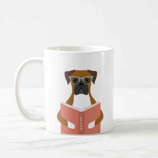 Boxer Dog Mugs コーヒーマグカップ (左)