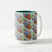 boxer dog pattern mug ツートーンマグカップ (正面右)