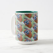 boxer dog pattern mug ツートーンマグカップ (正面左)
