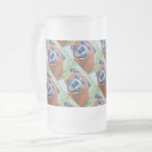 boxer dog pattern mug フロストグラスビールジョッキ (正面左)