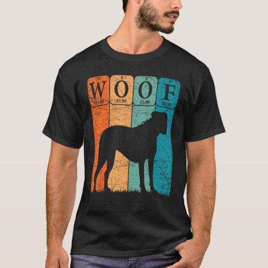 Boxer Dog Periodic Table Elements Dog Lover Woof Tシャツ (正面)