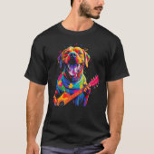 Boxer Dog Pop Guitar Tシャツ (正面)