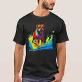 Boxer Dog Pop Surf Tシャツ (正面)