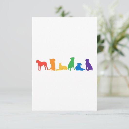 Boxer Dog Rainbow サンキューカード (スタンド正面)