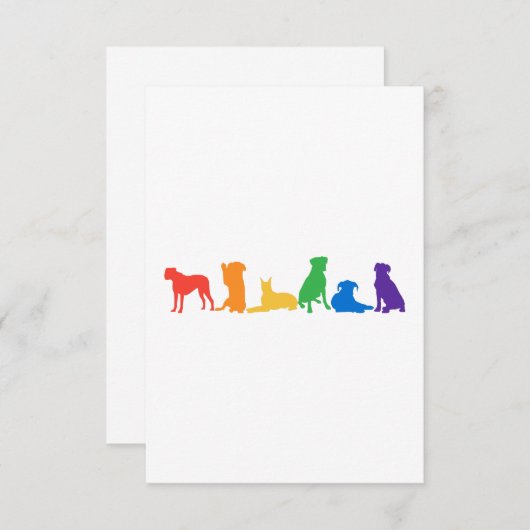 Boxer Dog Rainbow サンキューカード (正面/裏面)