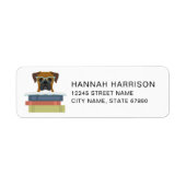 Boxer Dog Return Address Labels ラベル (正面)