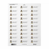Boxer Dog Return Address Labels ラベル (フルシート)