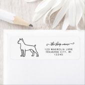 Boxer dog return address labels ラベル (インサイチュ)