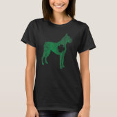 Boxer Dog Shamrock St Patrick's Day Saint Paddy's  Tシャツ (正面)