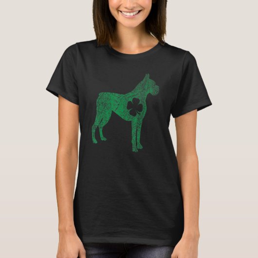 Boxer Dog Shamrock St Patrick's Day Saint Paddy's  Tシャツ (正面)