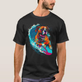 Boxer Dog Surfing Tシャツ (正面)