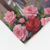 Boxer Dog Valentine's Day  フリースブランケット (角)