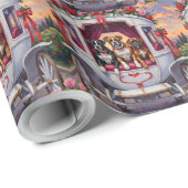 Boxer Dog Valentine's Day ラッピングペーパー (ロールコーナー)