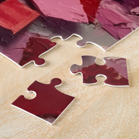 Boxer Dog Valentine's Day Heart Balloon Fun ジグソーパズル (側面)