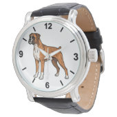 Boxer Dog Wrist Watch Cute Pet Style 腕時計 (アングル)