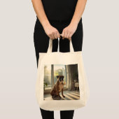 Boxer Elegant Grocery Tote Bag トートバッグ (正面(商品))