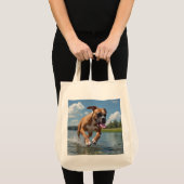 Boxer Elegant Grocery Tote Bag トートバッグ (正面(商品))