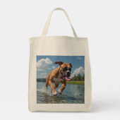 Boxer Elegant Grocery Tote Bag トートバッグ (裏面)
