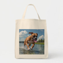 Boxer Elegant Grocery Tote Bag
