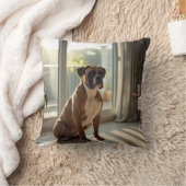 Boxer Elegant Throw Pillow クッション (ブランケット)