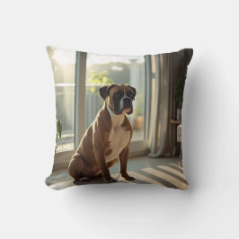 Boxer Elegant Throw Pillow クッション