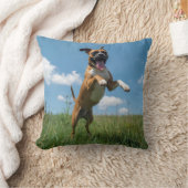 Boxer Elegant Throw Pillow クッション (ブランケット)