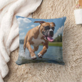 Boxer Elegant Throw Pillow クッション (ブランケット)