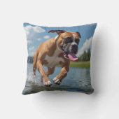 Boxer Elegant Throw Pillow クッション (裏面)