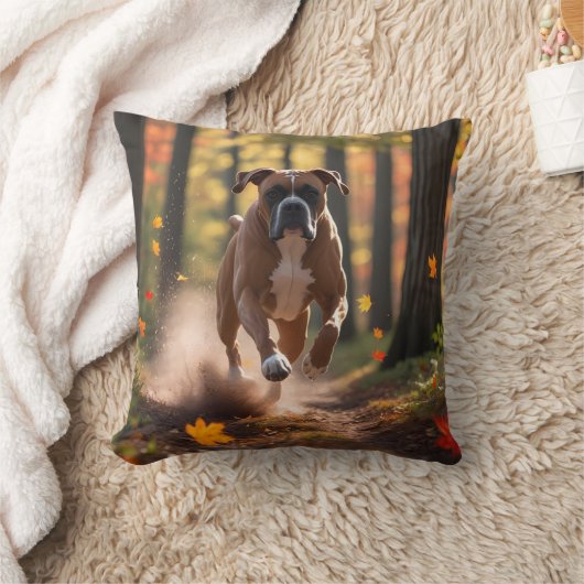Boxer Elegant Throw Pillow クッション (ブランケット)