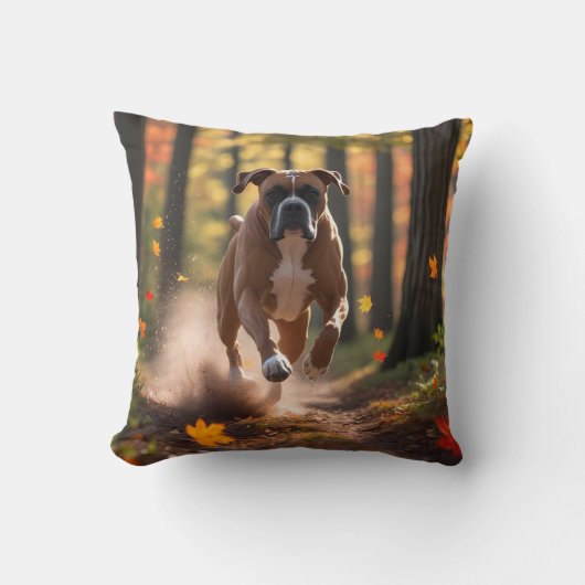 Boxer Elegant Throw Pillow クッション (正面)