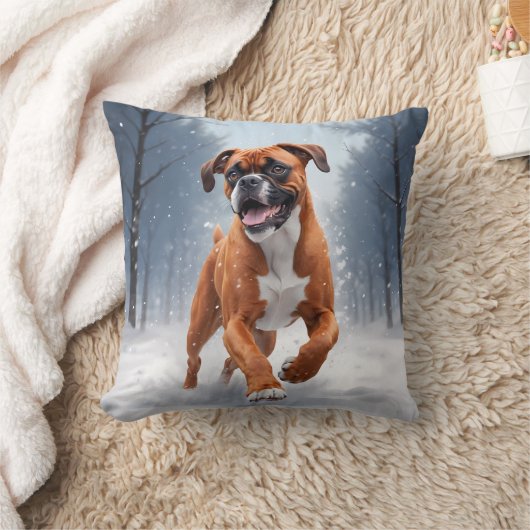 Boxer Elegant Throw Pillow クッション (ブランケット)