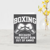 Boxer Funny Quote  カード (黄色い花)