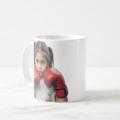 boxer girl mug コーヒーマグカップ (正面左)