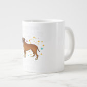 Boxer Glitter Dog Pet Lover Gift Ideas ジャンボコーヒーマグカップ (正面右)