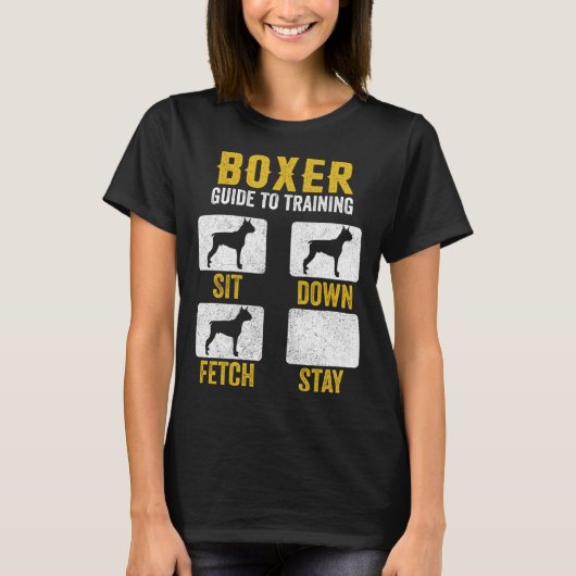 Boxer Guide To Training  Dog Mom Dad  Owners Tシャツ (正面)