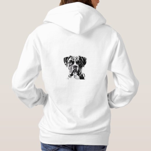 Boxer Hoodie – Bold Dual Image Design パーカ (裏面)