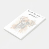 Boxer Lover Monogrammed Dog ポストイット (アングル)