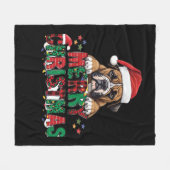 Boxer - Merry Christmas Dog Oversized T-Shirt フリースブランケット (正面(横))