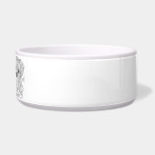 Boxer Minimalist Line Art personalized bowl ボウル (右)