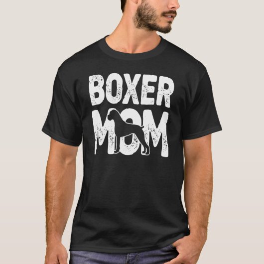 Boxer Mom Dog Boxer Mother Dog Owner Tシャツ (正面)