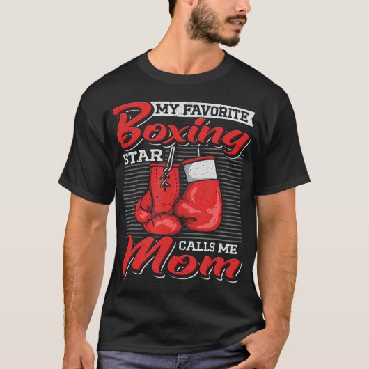 Boxer Mom My Favorite Boxing Star Calls Me Mom Com Tシャツ (正面)
