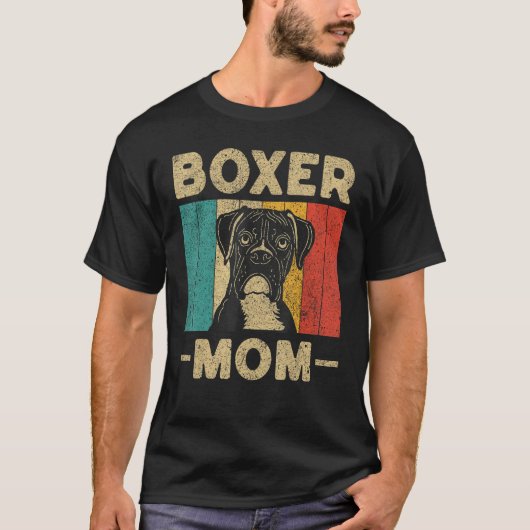 Boxer Mom  Retro Boxer Tシャツ (正面)