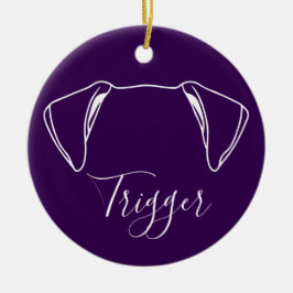 Boxer Ornament (Om Logo) セラミックオーナメント