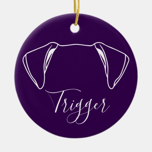 Boxer Ornament (Om Logo) セラミックオーナメント (正面)